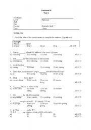 English Worksheet: Present Continuous Worksheet