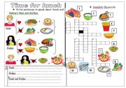 English Worksheet: food: Likes and dislikes