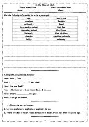 English worksheet: grammar