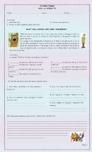 English Worksheet: Scooby Doo, future