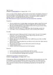 English Worksheet: some activities