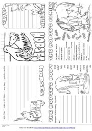 English Worksheet: Writing Prompt Mini Book about Horses