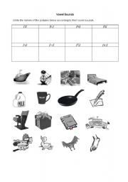 English worksheet: Practicing Vowel Sounds