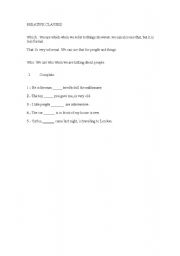 English Worksheet: Relative  Clauses 