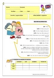 English Worksheet: Test