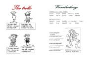English Worksheet: The Trolls (parts of the body)