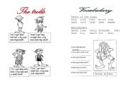 English worksheet: The Trolls (parts of the body)