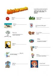 English Worksheet: only a few, only a little, a lot of 