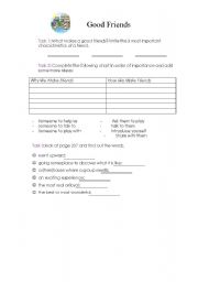 English worksheet: Good Friends