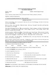 English Worksheet: Arthur and Felix