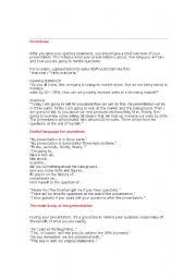 English Worksheet: Presentation skill