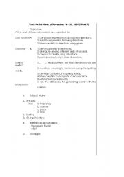 English Worksheet: Lesson Plan Adjectives