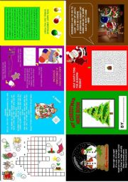 English Worksheet: My Christmas mini book 8