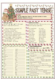 English Worksheet: simple past tense