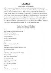 English worksheet: tapescript-grade10