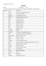 English worksheet: WorkSheet Tenth Grade
