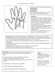 English Worksheet: Palmistry - predicting the future