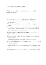English Worksheet: characteristics of people