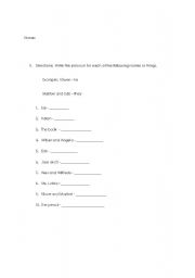 English worksheet: To Be