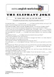 English Worksheet: The Elephant Joke