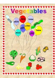 English Worksheet: Vegetables Match