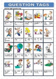 English Worksheet: QUESTION TAGS