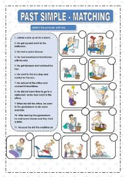 English Worksheet: PAST SIMPLE - MATCHING