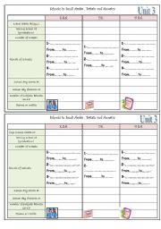 English worksheet: comparing schools