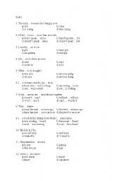 English Worksheet: Multiple choice grammar test