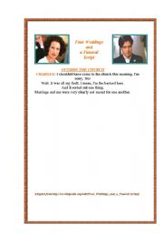 English Worksheet: four weddings and a funeral script