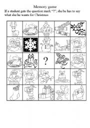 Christmas memory game 