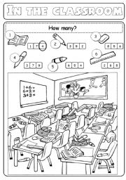 English Worksheet: in the classroom (2/2)