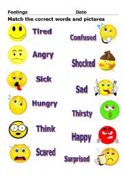 English Worksheet: Feelings 