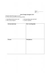 English Worksheet: Social Changes in America during World War I