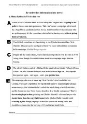 English Worksheet: News Order Exercise