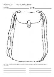 English Worksheet: MY SCHOOLBAG