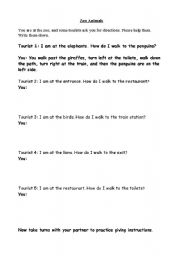 English worksheet: zoo -present simple tense part 3