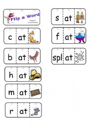 English Worksheet: short a flipbook