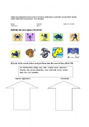 English Worksheet: horoscopes