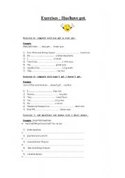 English worksheet: Exercises with 