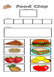 English worksheet: food syllabel