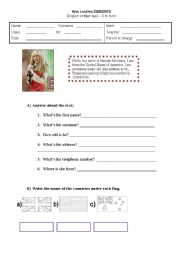 English Worksheet: worksheet identification and countries