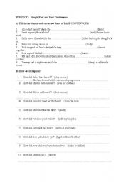 English Worksheet: present cn. tense