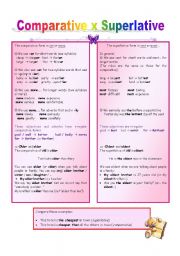 English Worksheet: Comparative x Superlative