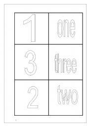 English worksheet: Numbers 1-1000000 cards