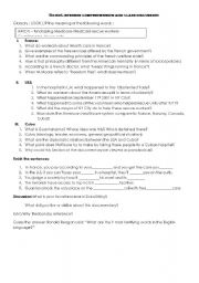 English Worksheet: Sicko Documentary.Listening comprehension +class discussion