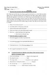 English Worksheet: sample exam for ESL