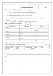 English Worksheet: Mini-test simple past