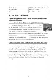 English Worksheet: DAILY ROUTINE