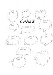 English worksheet: Colours